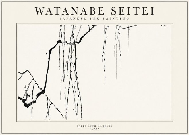 Watanabe Seitei Willow Branches No1 - Affiche