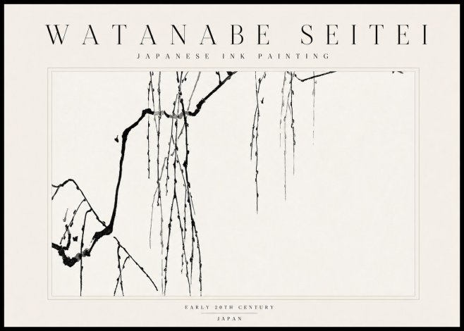 Watanabe Seitei Willow Branches II No3 - Affiche