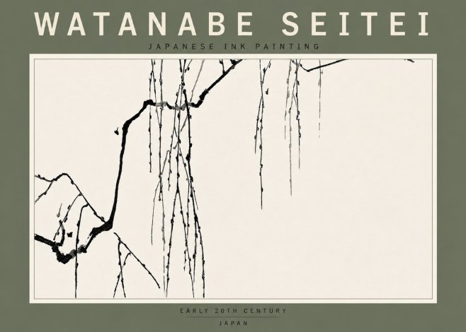 Watanabe Seitei Willow Branches II No6 - Affiche
