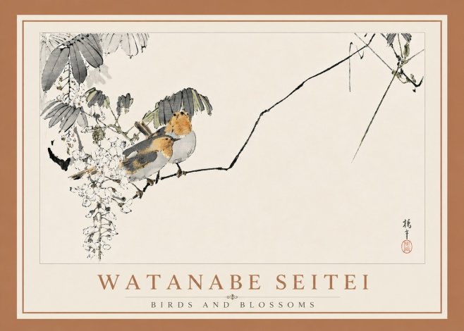 Watanabe Seitei Birds and Blossoms No6 - Affiche