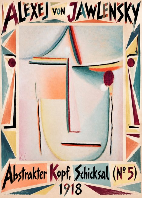 Alexej von Jawlensky Abstrakter Kopf, Schicksal (N°5) No5 - Affiche