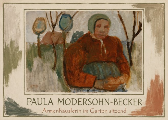 Paula Modersohn-Becker Armenhäuslerin Im Garten Sitzend No1 - Affiche