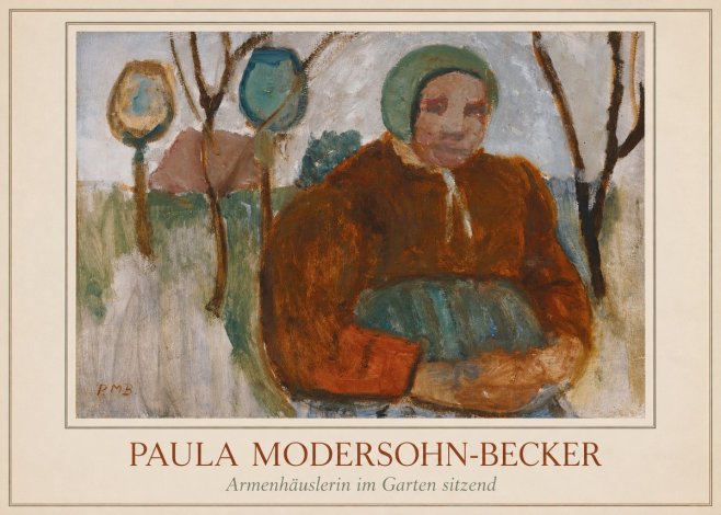 Paula Modersohn-Becker Armenhäuslerin Im Garten Sitzend No3 - Affiche