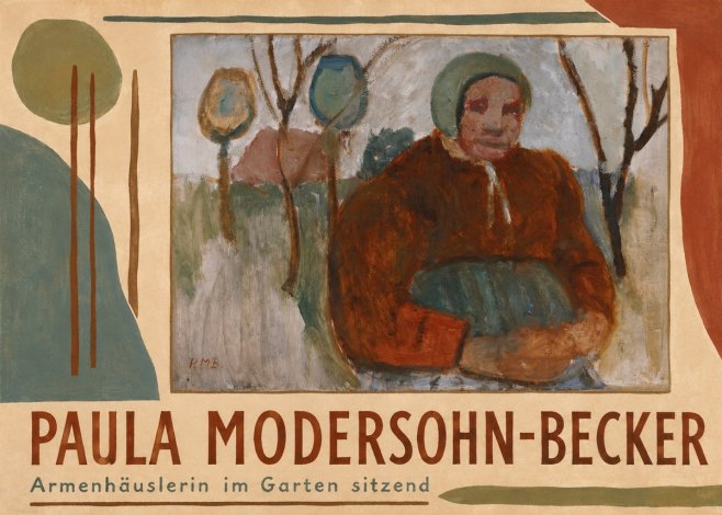 Paula Modersohn-Becker Armenhäuslerin Im Garten Sitzend No4 - Affiche