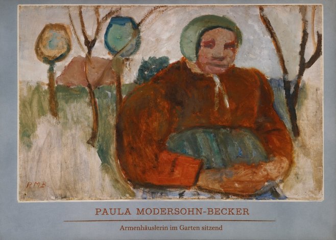 Paula Modersohn-Becker Armenhäuslerin Im Garten Sitzend No5 - Affiche