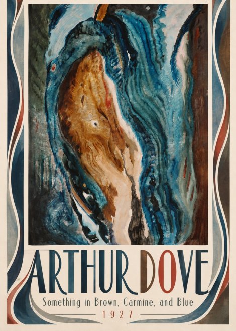 Arthur Dove Something in Brown, Carmine, and Blue No3 - Affiche