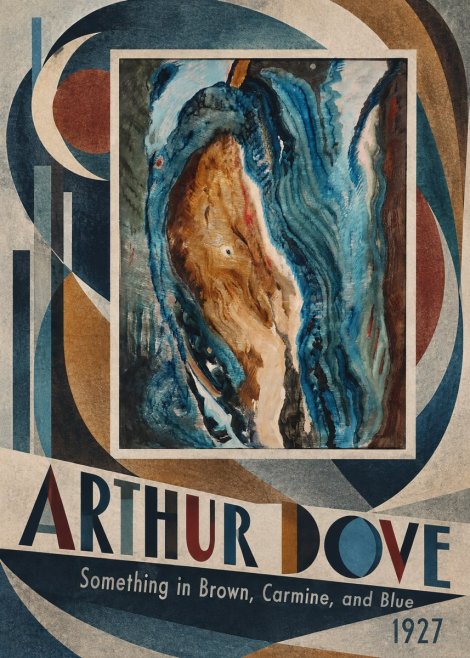 Arthur Dove Something in Brown, Carmine, and Blue No6 - Affiche