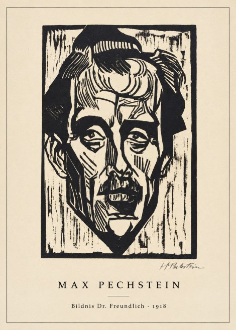 Max Pechstein Bildnis Dr. Freundlich • 1918 No3 - Affiche