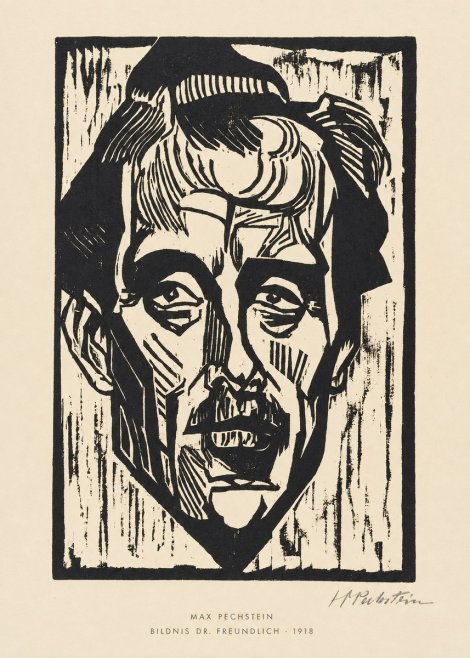 Max Pechstein Bildnis Dr. Freundlich • 1918 No5 - Affiche