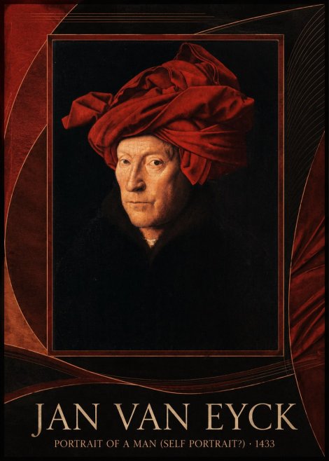 Jan van Eyck Portrait of a Man (Self Portrait?) No2 - Affiche