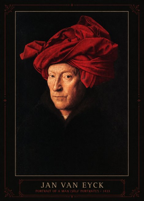Jan van Eyck Portrait of a Man (Self Portrait?) No3 - Affiche
