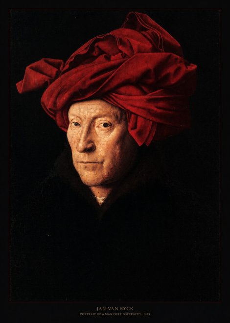 Jan van Eyck Portrait of a Man (Self Portrait?) No5 - Affiche