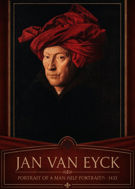 Jan van Eyck Portrait of a Man (Self Portrait?) No6 - Affiche