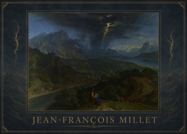 Jean-François Millet The Thunderbolt No1 - Affiche