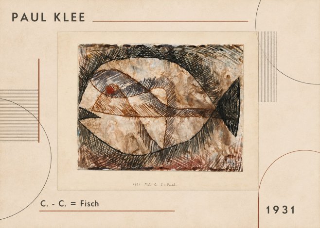 Paul Klee C. - C. = Fisch No1 - Affiche