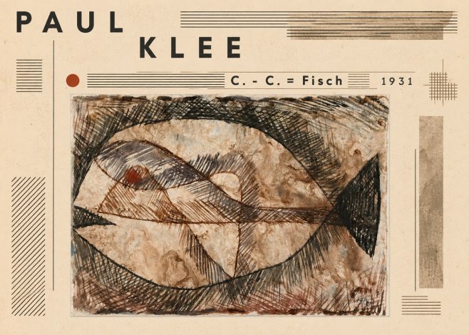 Paul Klee C. - C. = Fisch No6 - Affiche