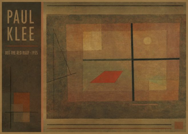 Paul Klee But the Red Roof No2 - Affiche