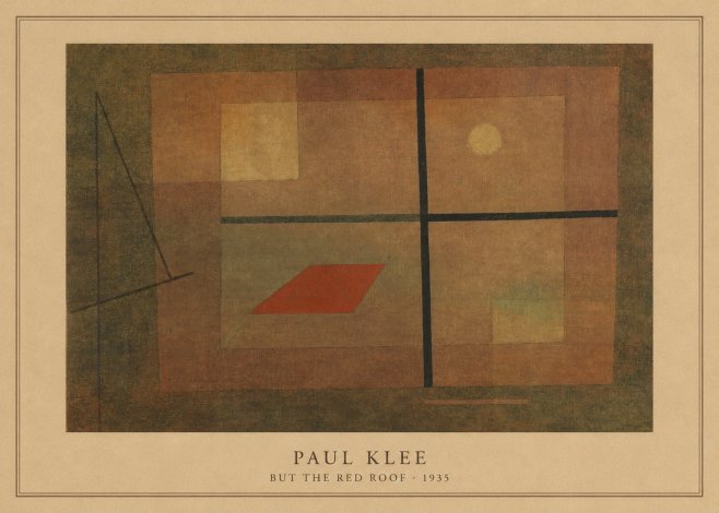 Paul Klee But the Red Roof No3 - Affiche