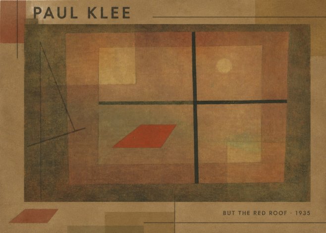 Paul Klee But the Red Roof No6 - Affiche