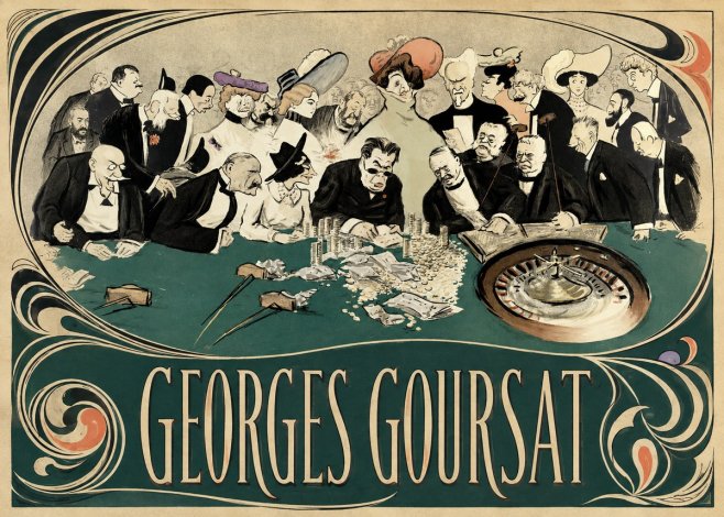 Georges Goursat At the Roulette Table No2 - Affiche