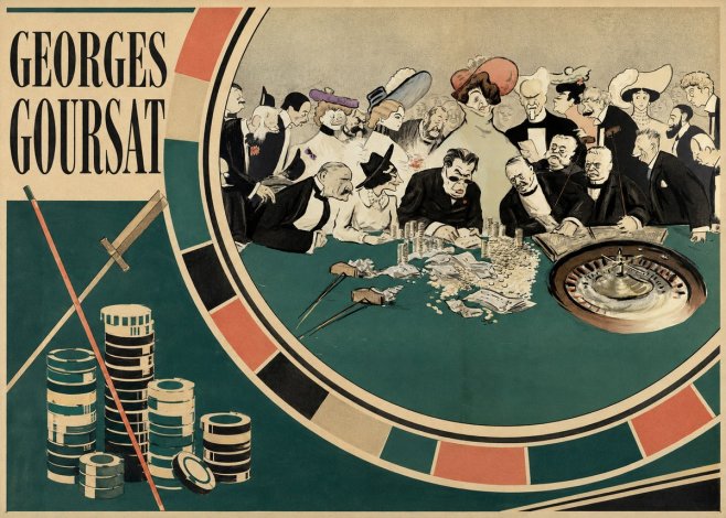Georges Goursat At the Roulette Table No3 - Affiche