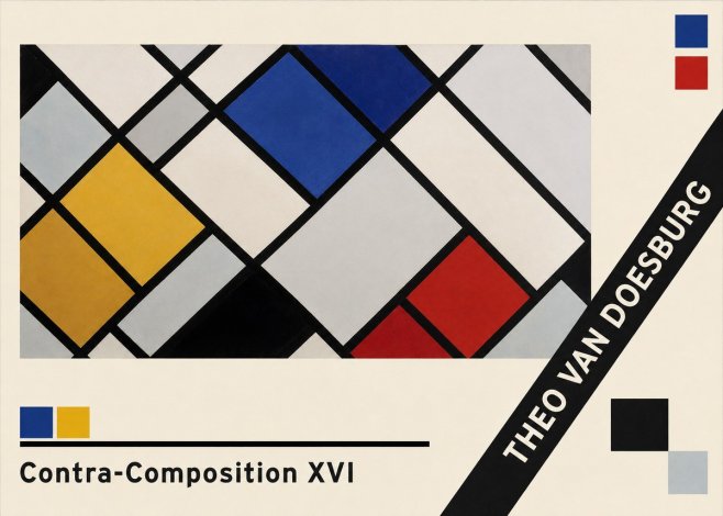 Theo van Doesburg Contra-composition Xvi No5 - Affiche