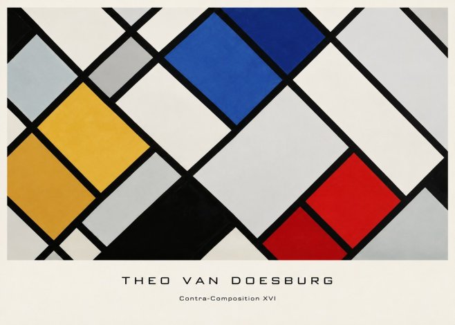 Theo van Doesburg Contra-composition Xvi No6 - Affiche