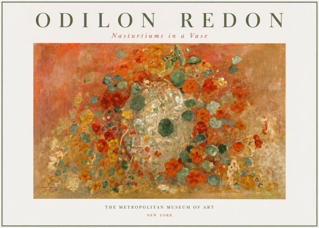 Odilon Redon Nasturtiums in a Vase No3 - Affiche
