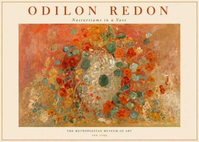 Odilon Redon Nasturtiums in a Vase No5 - Affiche