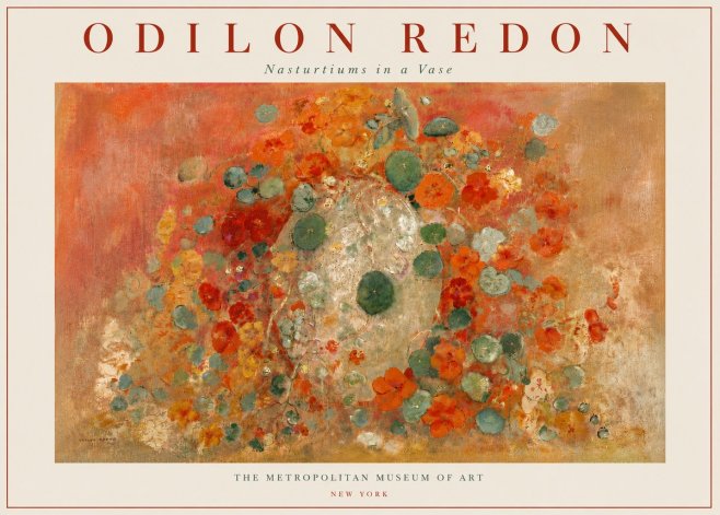 Odilon Redon Nasturtiums in a Vase No6 - Affiche