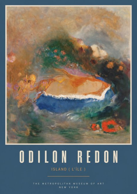 Odilon Redon Island (L'île) No2 - Affiche