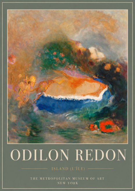 Odilon Redon Island (L'île) No4 - Affiche