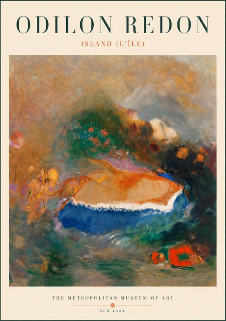 Odilon Redon Island (L'île) No6 - Affiche