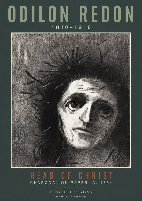 Odilon Redon Head of Christ I No2 - Affiche