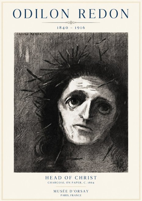 Odilon Redon Head of Christ I No3 - Affiche