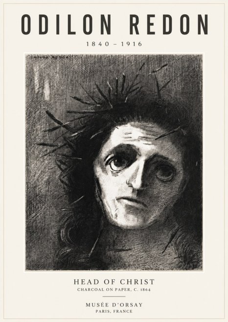 Odilon Redon Head of Christ I No6 - Affiche