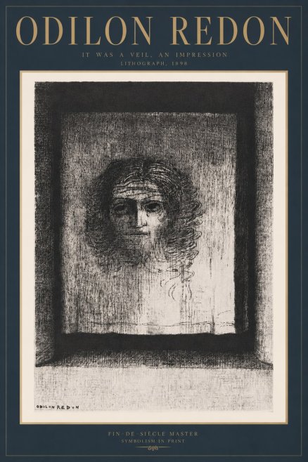 Odilon Redon It Was a Veil, an Impression No3 - Affiche