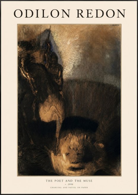 Odilon Redon The Poet and the Muse No1 - Affiche