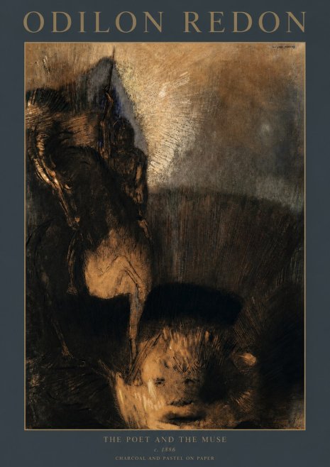 Odilon Redon The Poet and the Muse No2 - Affiche