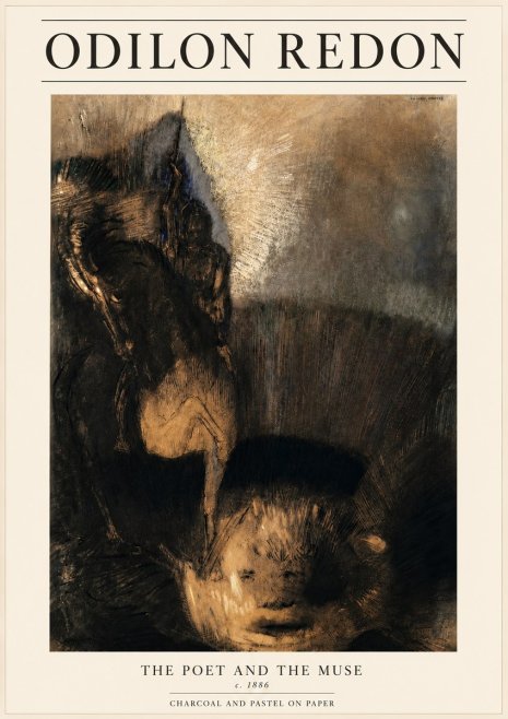 Odilon Redon The Poet and the Muse No3 - Affiche