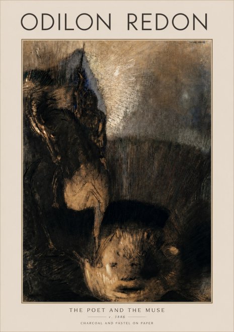 Odilon Redon The Poet and the Muse No4 - Affiche