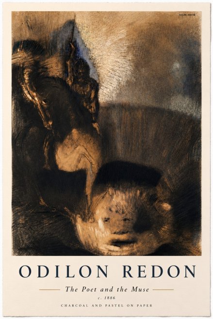 Odilon Redon The Poet and the Muse No6 - Affiche