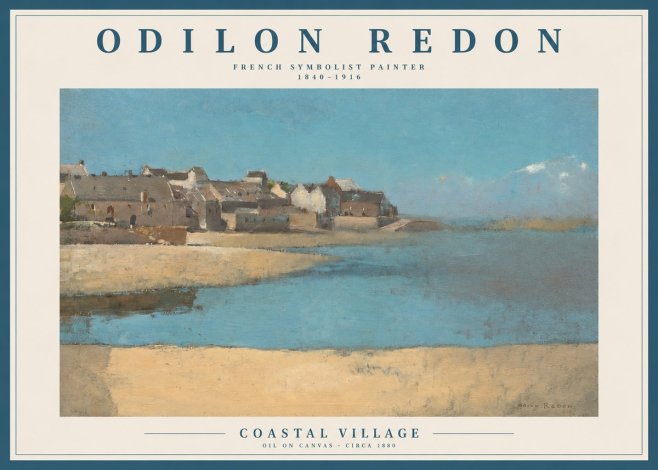 Odilon Redon Coastal Village No2 - Affiche