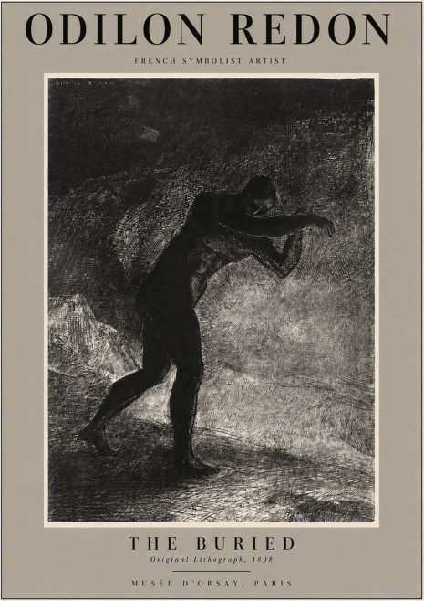 Odilon Redon The Buried No2 - Affiche