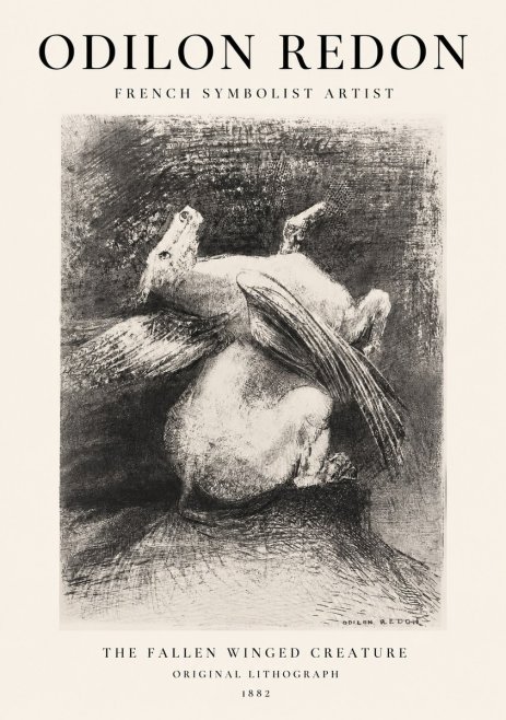 Odilon Redon The Fallen Winged Creature No1 - Affiche