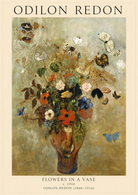 Odilon Redon Flowers in a Vase I No1 - Affiche