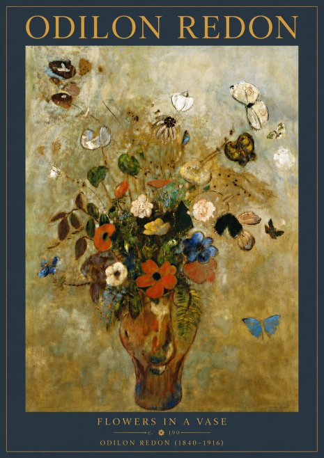 Odilon Redon Flowers in a Vase I No6 - Affiche