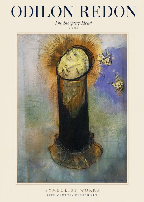 Odilon Redon The Sleeping Head No1 - Affiche