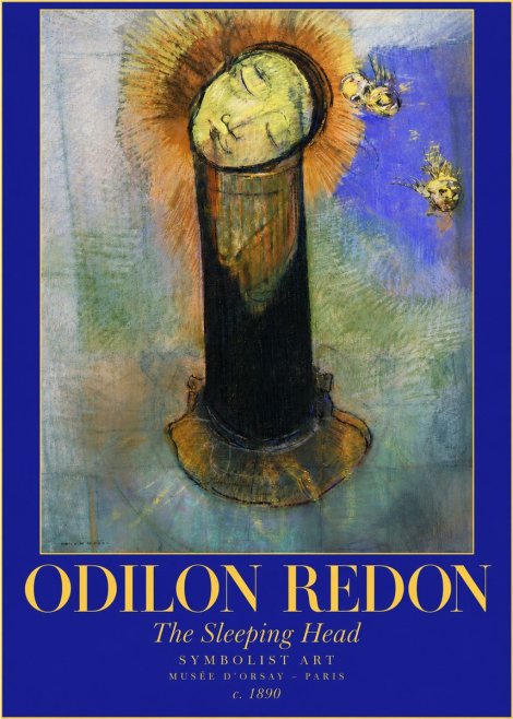 Odilon Redon The Sleeping Head No3 - Affiche