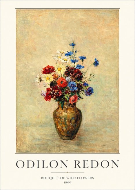Odilon Redon Bouquet of Wild Flowers I No1 - Affiche